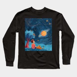 Building Fantasies with Calvin and Hobbes Long Sleeve T-Shirt